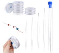 YCHYAN 13 Pezzi Set Accessori per Infilare Perline, Filo Elastico per Braccialetti Resistente, Ago per Perline con Cruna Grande, Essa si Applica a Qualsiasi Materiale