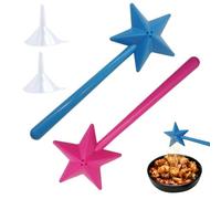 YCHYAN 2 Pezzi Bacchetta Magica Sale e Pepe, Perforato Saliera Bacchetta Magica, con Imbuto, Gadget da Cucina Creativi Bottiglia per Condimenti, Ideale per la Cucina, il Campeggio (Rosa+Blu)