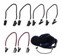 YCHYAN 6 Pezzi Pinza per Cappello, Clip per Cappello Fermi per Cappelli con Cordi, Sistema di Fissaggio Cappello, Fermo per Berretto, Fermo per Cappello, Adatto a Tutti i Tipi di Sport All'aperto