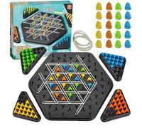 YCHYAN Triggle Gioco da Tavola, Trigglegame Gioco Catena Puzzle per Bambini, Triangolo Scacchi Gioco Elastici, Triggler Juego de Mesa, Adatto all'interazione Genitori Bambini, Alle Aule Scolastiche