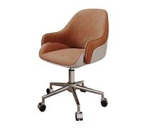 YCKEGEW Office Computer Desk Chair,Swivel Rolling Task Chairs with Armrests,Student Study Desk Chair,Comfortable for Office Home Gaming(Orange,Silver legs)
