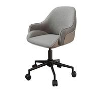 YCKEGEW Office Computer Desk Chair,Swivel Rolling Task Chairs with Armrests,Student Study Desk Chair,Comfortable for Office Home Gaming(Grey,Black legs)