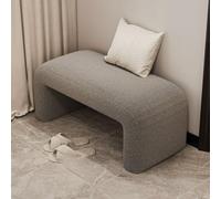 YCKEGEW Panca Imbottita Ad Arco, Panca Per Negozio Di Abbigliamento/barbiere, Panche Da Letto Sgabello Per Cambiarsi Le Scarpe All'ingresso, Poggiapiedi Per Divano(Grey,60cm)