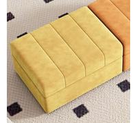 YCKEGEW Panca Ottomana Quadrata In Velluto, Contenitore Sgabello Contenitore Con Piano Sollevabile Per Soggiorno E Camera Da Letto, Poggiapiedi Per Divano,Sgabelli Da Letto(Yellow)