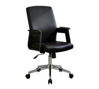 YCKEGEW Poltrone Ergonomiche Moderna Sedia Da Ufficio In Pelle, Sedia Da Computer Reclinabile A 135° Con Ruote, Sedie Da Ufficio Direzionali Per Sala Conferenze(Black)