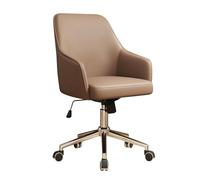 YCKEGEW Poltrone Moderne In Pelle Con Schienale Medio E Rotelle, Sedia Da Computer Per Casa Per Adulti Che Lavorano E Studiano, Sedia Da Scrivania Girevole Ergonomica(Bruin)