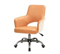 YCKEGEW Sedia Da Ufficio Ergonomica In Pelle, Sedie Da Scrivania Con Rotelle, Altezza Regolabile, Sedia Girevole Con Braccioli, Sedie Da Ufficio Per Sala Conferenze(Orange+beige)