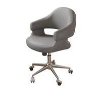 YCKEGEW Sedia Da Ufficio Per Casa Sedia Da Ufficio Ergonomica Per Dirigenti Con Braccioli E Schienale, Girevole A 360° Sedie Da Computer Con Base In Acciaio(Dark grey,Sliver Legs)