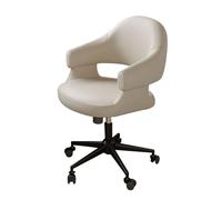 YCKEGEW Sedia Da Ufficio Per Casa Sedia Da Ufficio Ergonomica Per Dirigenti Con Braccioli E Schienale, Girevole A 360° Sedie Da Computer Con Base In Acciaio(Light grey,Black Legs)