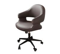YCKEGEW Sedia Da Ufficio Per Casa Sedia Da Ufficio Ergonomica Per Dirigenti Con Braccioli E Schienale, Girevole A 360° Sedie Da Computer Con Base In Acciaio(Dark brown,Black Legs)