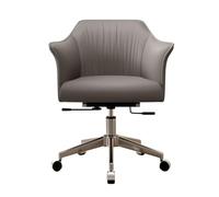 YCKEGEW Sedia Da Ufficio Per Sala Conferenze Sedia Direzionale Con Braccioli, Sedie Ergonomiche Da Scrivania Per Computer, Supporto Lombare Medio,Cuscino Imbottito In Pelle(Dark grey)