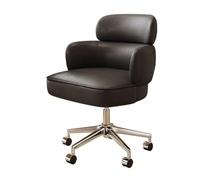 YCKEGEW Sedia Direzionale Con Regolazione In Altezza, Sedia Ergonomica Per Computer Con Braccioli Imbottiti, Sedie Operative Comode Con Schienale Medio E Rotelle(Black,Sliver Legs)