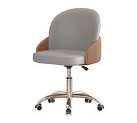 YCKEGEW Sedie Da Ufficio Lift Sedia Da Computer Girevole Con Rotelle E Pattini, Sedia Girevole Per Nail Art E Trucco, Supporto Per La Schiena Medio E Comoda Imbottitura(Light grey)