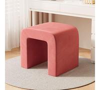 YCKEGEW Sgabello Da Toeletta Ad Arco Sedie Da Toeletta Poggiapiedi Ottomano Moderno Panca Divano, Seduta Extra Per Sala Trucco, Soggiorno, Ingresso, Ufficio(Roze)