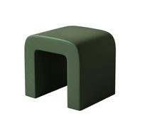 YCKEGEW Sgabello Da Toeletta Ad Arco Sedie Da Toeletta Poggiapiedi Ottomano Moderno Panca Divano, Seduta Extra Per Sala Trucco, Soggiorno, Ingresso, Ufficio(Dark green-PU)