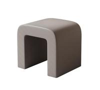 YCKEGEW Sgabello Da Toeletta Ad Arco Sedie Da Toeletta Poggiapiedi Ottomano Moderno Panca Divano, Seduta Extra Per Sala Trucco, Soggiorno, Ingresso, Ufficio(Grey-PU)