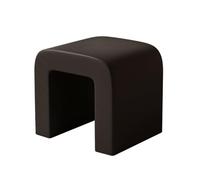 YCKEGEW Sgabello Da Toeletta Ad Arco Sedie Da Toeletta Poggiapiedi Ottomano Moderno Panca Divano, Seduta Extra Per Sala Trucco, Soggiorno, Ingresso, Ufficio(Black-PU)