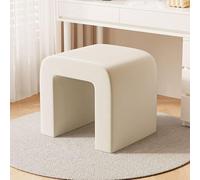 YCKEGEW Sgabello Da Toeletta Ad Arco Sedie Da Toeletta Poggiapiedi Ottomano Moderno Panca Divano, Seduta Extra Per Sala Trucco, Soggiorno, Ingresso, Ufficio(White)