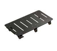 YCKEGEW Supporto in Acciaio con Ruote, Carrello Mobile per Pallet Sottovaso con Ruote per Vasi da Fiori, Carrello Grande con Ruote Vassoio per Vasi da Fiori da Interno Ed Esterno(Black,50x25cm)