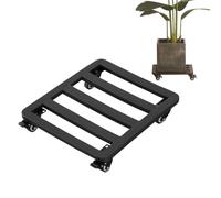 YCKEGEW Supporto per Fioriere da Giardino in Metallo Resistente con Ruote,Carrello da Giardino per Vasi da Fiori, Pallet con Base Mobile Carrello per Piante da Interno/Esterno(Black,45x45cm)