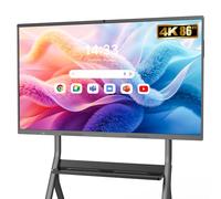 YCKJNB 86" Smart Board, Lavagna Interattiva Multimediale 4K, Monitor Touch Screen con Fotocamera e Microfono, 8GB+128GB, WiFi/Bluetooth/HDMI/USB, Android, Per Ufficio e Scuola, Montaggio a Parete