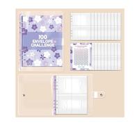 YCMGBH 100 buste in formato A5 con buste per contanti, per pianificatore di budget, facile da risparmiare (viola)