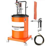 YCNLYSSR Portable Pneumatic Grease Pump Set with 6M High-Pressure Hose - Air Operated Lubrication System for Construction, Farm Equipment & Machinery - 0.85L/Min, 30-40MPa