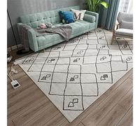 YCNLYSSR Tappeto riscaldante Boho, Motivo Geometrico Nero/Bianco/Grigio, per Soggiorno, Camera da Letto, B, 160 cm x 240 cm