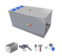 YCNLYSSR Trappole per Grasso Commerciali, Trappola per Grasso intercettatore sotto Il lavello, separatore Olio-Acqua in Acciaio Inossidabile per Cucina ristorante/80 * 40 * 30 cm/31 * 16 * 12 Pollici