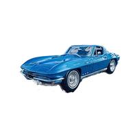 YCNXEB 1 18 for Chevrolet Corvette 1965 Lega Retro Classic Car Model Car Decorazione Regalo Collection Mini Modello Veicolo(B)