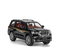 YCNXEB 1 24 for Toyota Land Cruiser Prado SUV Pressofuso Modello Auto Con Luce Sonora Tirata Indietro Regali for Bambini Mini Modello Veicolo(Nero)