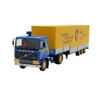 YCNXEB Kit Modello di Trasportatore in Lega 1:43 per Volvo F12 1977 Trailer Cargo Car Metal Toy Car Gift Mini Modello Veicolo