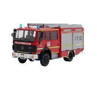 YCNXEB Kit Modello di Veicolo Ingegneristico in Lega 1/43 per Mercedes 1224 Zigeler Mercedes-Benz German Fire Truck Mini Modello Veicolo