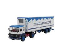 YCNXEB Kit Modello Transporter in Lega 1:43 per Renault Saviem PS30 1977 Trailer Cold Chain Cargo Metal Mini Modello Veicolo