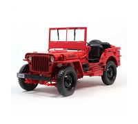 YCNXEB Modellini in Metallo Auto 1 18 Geeignet für Militär Cabrio Simulation Druckguss Modellauto Spielzeug Sammlung Geschenk Rot Mini Modello Veicolo