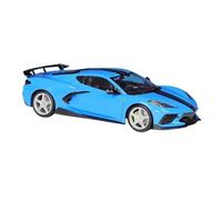 YCNXEB Modellini in Metallo Auto 1 18 per Corvette Stingray 2020 Coupe Simulazione Diecast Car Lega Metallo Modello di Auto Giocattoli Regali di Raccolta Mini Modello Veicolo(Blu)