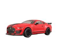 YCNXEB Modellini in Metallo Auto 1 18 per Ford Mustang Shelby GT500 Modello Auto Sportiva Lega Diecast Metallo Modello Auto Giocattolo Suono Luce Regali Raccolta Mini Modello Veicolo(Rosso)