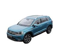 YCNXEB Modellini in Metallo Auto 1:18 per La Collezione di Auto Giocattolo Fuoristrada Volkswagen Tuyue Tharu 2019 Espositore Regalo per Amici E Familiari Mini Modello Veicolo(Blu)