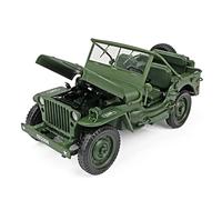 YCNXEB Modellini in Metallo Auto 1 18 per Willis of World War II Alloy Tactical Jeep Car Model Diecast Vehicle Collection Regali Ornamenti Mini Modello Veicolo