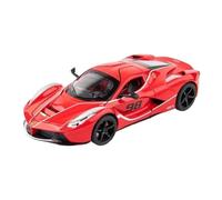 YCNXEB Modellini in Metallo Auto 1:22 per Ferrari FXX K Auto Sportiva Pressofuso Lega Metallo Modello Auto Luce Sonora Tirare Indietro Collezione Giocattoli Regali Mini Modello Veicolo(Rosso)