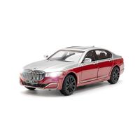 YCNXEB Modellini in Metallo Auto 1 24 per BMW The 7 760LI Modello di Auto in Lega Modello di Auto Pressofuso Giocattolo Sonoro Mini Modello Veicolo(Rosso)