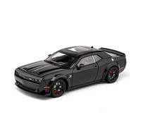 YCNXEB Modellini in Metallo Auto 1 24 per Dodge Challenger Hellcat Redeye Lega Muscle Car Modello Suono E Luce Pull Back Collezionabili Regalo Compleanno Mini Modello Veicolo(Black B)