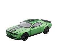YCNXEB Modellini in Metallo Auto 1 24 per Dodge Challenger Hellcat Redeye Lega Muscle Car Modello Suono E Luce Pull Back Collezionabili Regalo Compleanno Mini Modello Veicolo(Verde)