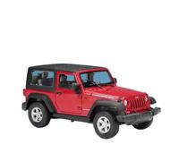 YCNXEB Modellini in Metallo Auto 1 24 per Jeep Wrangler Rubicon 2007 Modello Auto in Lega Diecast in Metallo Fuoristrada Modello Auto Display Ornamenti Mini Modello Veicolo(Red Soft Top)