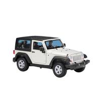 YCNXEB Modellini in Metallo Auto 1 24 per Jeep Wrangler Rubicon 2007 Modello Auto in Lega Diecast in Metallo Fuoristrada Modello Auto Display Ornamenti Mini Modello Veicolo(White Soft Top)