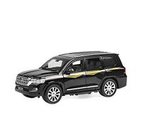 YCNXEB Modellini in Metallo Auto 1 24 per Land Cruiser LX570 Diecast Modello di Auto SUV in Lega con Luce Sonora Tirare Indietro Mini Modello Veicolo(Nero)