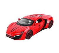 YCNXEB Modellini in Metallo Auto 1 24 per Lykan Hypersport Modello di Auto Sportiva in Lega Diecast Toy Metallo Super Car Modello Auto Corsa Suono E Luce Mini Modello Veicolo(Rosso)