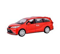 YCNXEB Modellini in Metallo Auto 1 24 per Toyota Sienna MPV Veicolo Commerciale Simulazione Diecast Auto Lega Metallo Modello Auto Giocattoli Collezione Mini Modello Veicolo(Rosso)