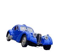YCNXEB Modellini in Metallo Auto 1 28 per Bugatti Type 57SC Modello Auto Lega Metallo Fonde sotto Pressione Decorazione Domestica d'Epoca Auto d'Epoca Collezione Mini Modello Veicolo(Blu)