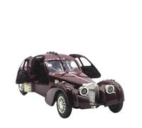 YCNXEB Modellini in Metallo Auto 1 28 per Bugatti Type 57SC Modello Auto Lega Metallo Fonde sotto Pressione Decorazione Domestica d'Epoca Auto d'Epoca Collezione Mini Modello Veicolo(Rosso)
